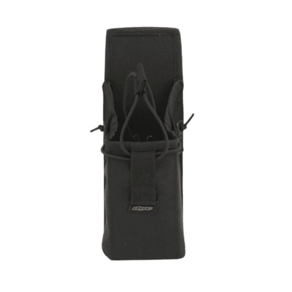 Dye Tactical Molle Single Clip Pouch in black for tactical paintball configurations.