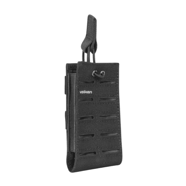 Valken Molle M4 Single Mag Pouch LC in black for tactical paintball configurations.