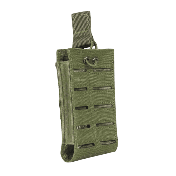 Valken Molle M4 Single Mag Pouch LC in Green for tactical paintball configurations.