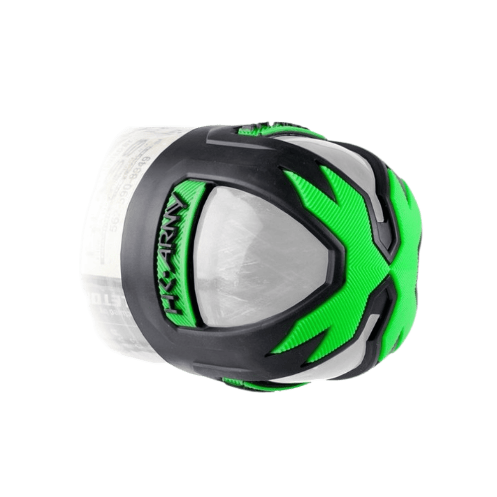 HK Army Vice Tank Grip Black Neon Green anti slip paintball carbon fiber bottle protector boot.
