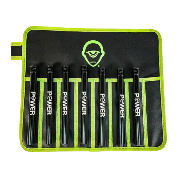 Smart Parts Freak Power barrel insert kit black aluminum 7-piece set for paintball markers.