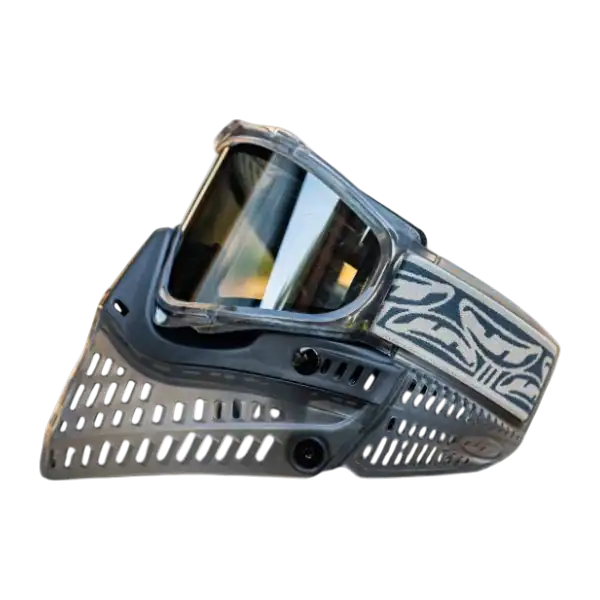 JT Paintball Proflex ICE Stratus SE goggle mask with frosted grey frame.