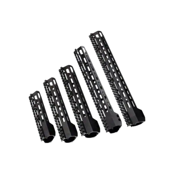 First Strike T15 Floating Handguard Mlok 10" in black anodized finish for tactical paintball markers.