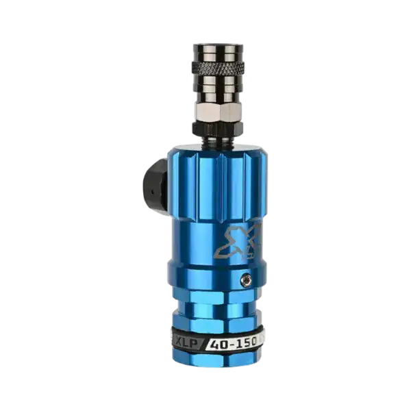 Hostile XLP Regulator Top Port Blue adjustable airsoft and paintball air system.