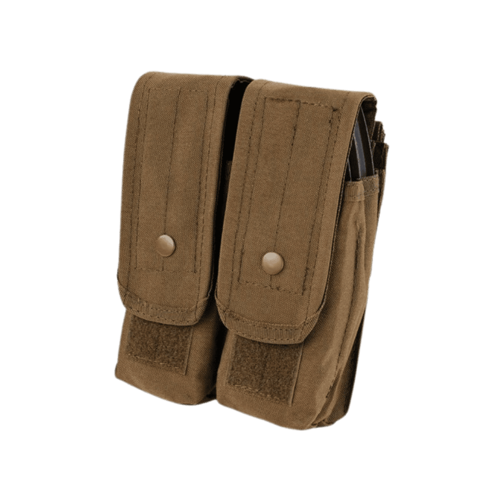 Condor Double AR/AK MAG POUCH BROWN tactical paintball rifle magazine holder.
