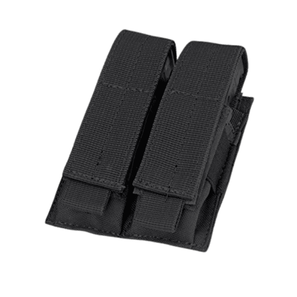 Condor Small Double Pouch for Pistol Mags Black tactical paintball magazine holder.