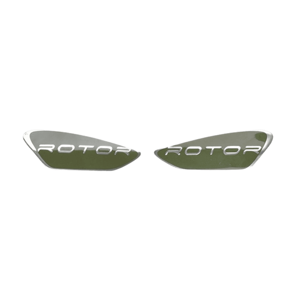 DYE Rotor Bottom Shell Logo Olive replacement paintball loader decals from WC Marker.
