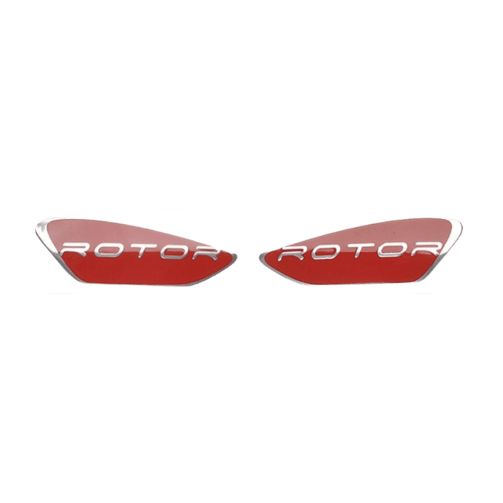 DYE Rotor Bottom Shell Logo Red replacement paintball loader decals from WC Marker.