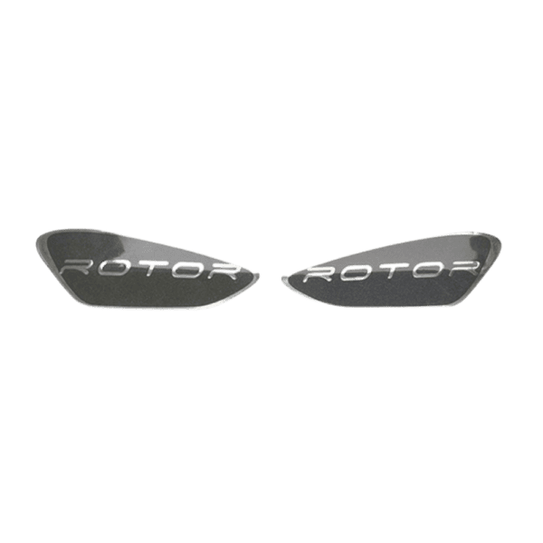 DYE Rotor Bottom Shell Logo Grey replacement paintball loader decals from WC Marker.