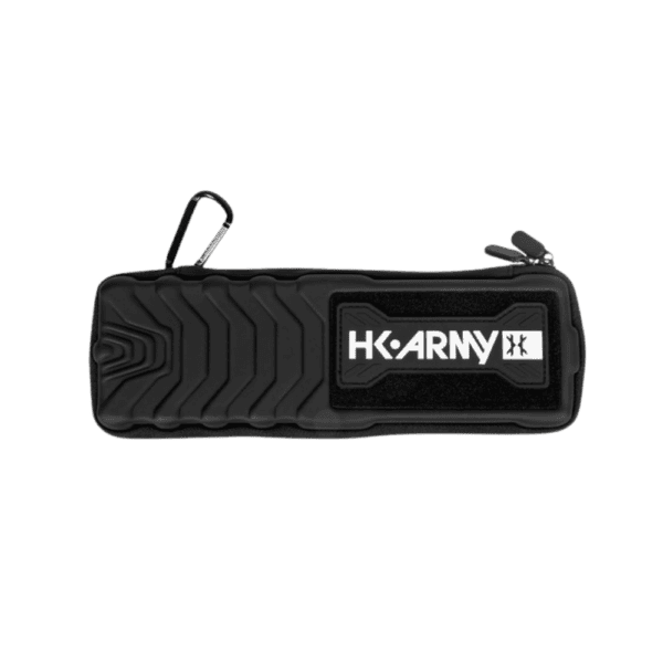 HK Army EXO Headband Case Black hard shell protective paintball organizer.