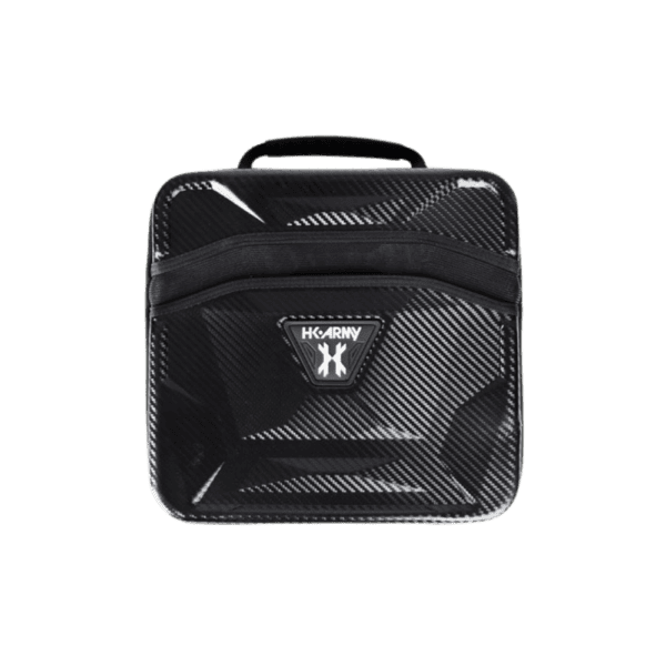 HK Army Exo Marker Case 2.0 Black with Gold Zipper protective hardshell dual paintball gun storage bag