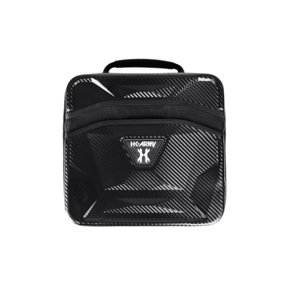 HK Army Exo Marker Case 2.0 Black with Gold Zipper protective hardshell dual paintball gun storage bag
