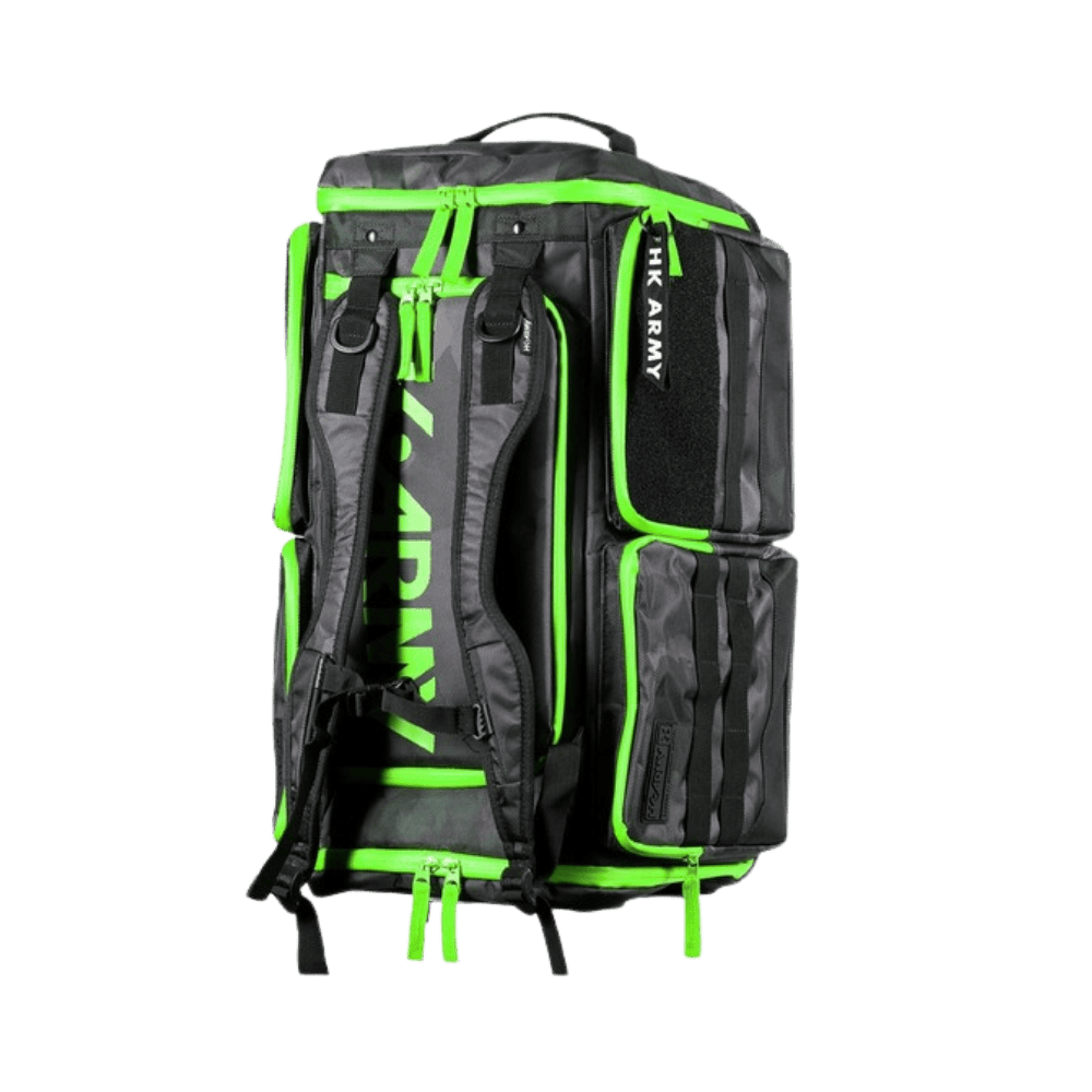 HK Army Expand 35L Gear backpack Black Green paintball duffel bag.