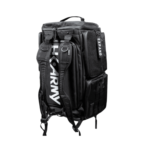 HK Army Expand 35L Gear backpack Stealth black paintball duffel bag.