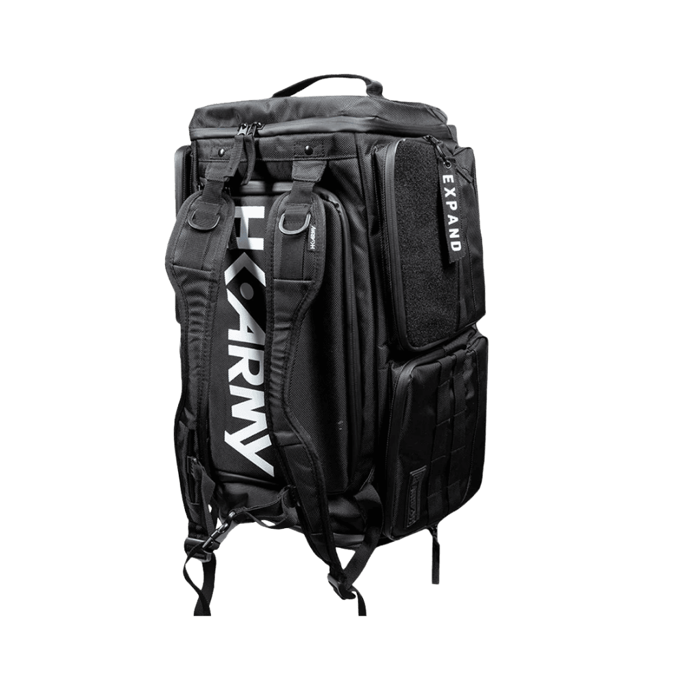 HK Army Expand 35L Gear backpack Stealth black paintball duffel bag.