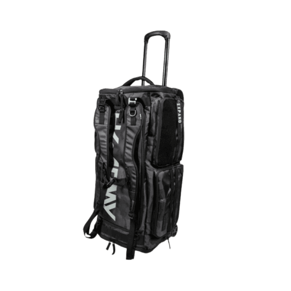 HK Army Expand ROLLER Gearbag Shroud Blackout paintball rolling travel backpack.