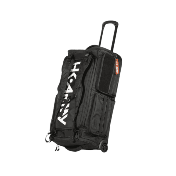 HK Army Expand ROLLER Gearbag Stealth black paintball rolling travel backpack.