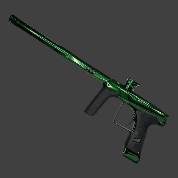 MacDev GTX paintball marker in polished green finish