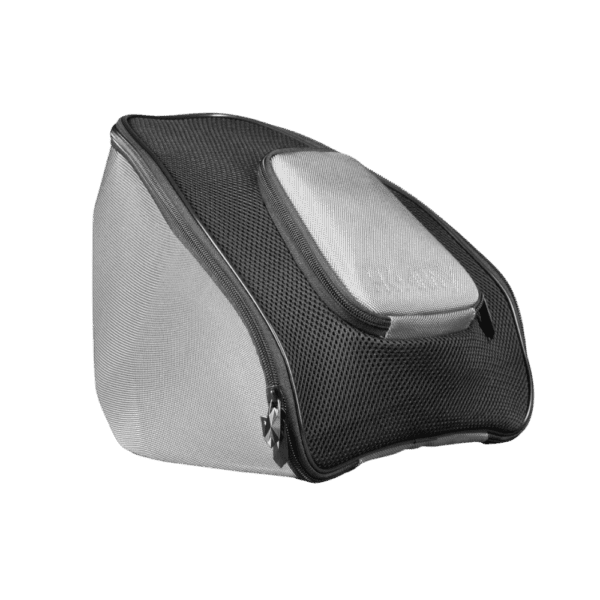 HSTL Paintball Goggle Case Grey protective mask storage bag with carabiner clip