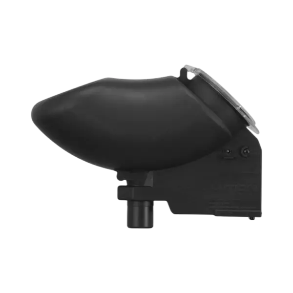 JT Revolution Loader Black electronic agitating paintball hopper with a spring-loaded flip lid.