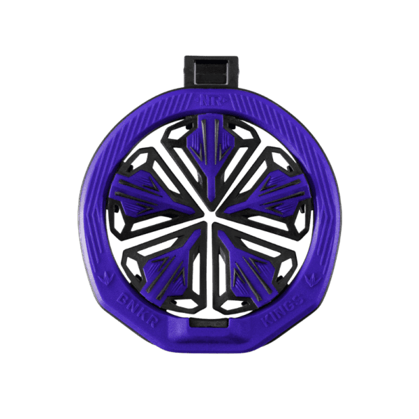 Virtue NTR Speed Feed in Purple installed on a paintball loader.