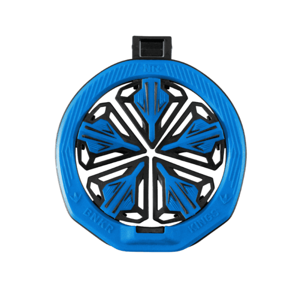 Virtue NTR Speed Feed in Blue installed on a paintball loader.