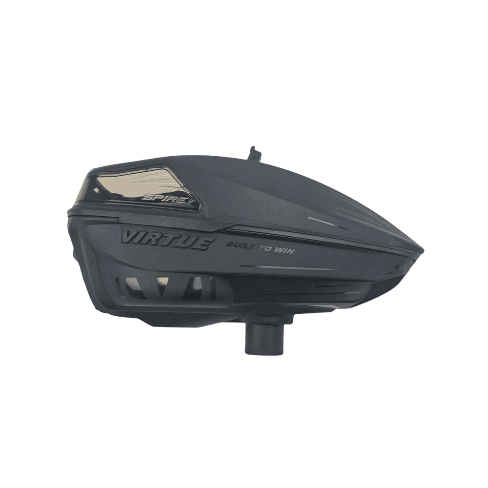 Virtue Spire V Shell Black No Tray paintball loader replacement exterior body.