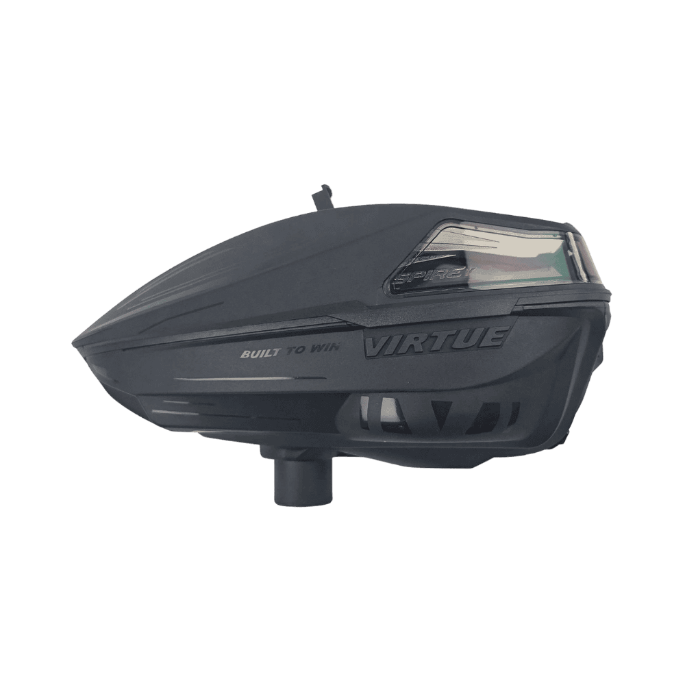 Virtue Spire V Shell Black No Tray paintball loader replacement exterior body.
