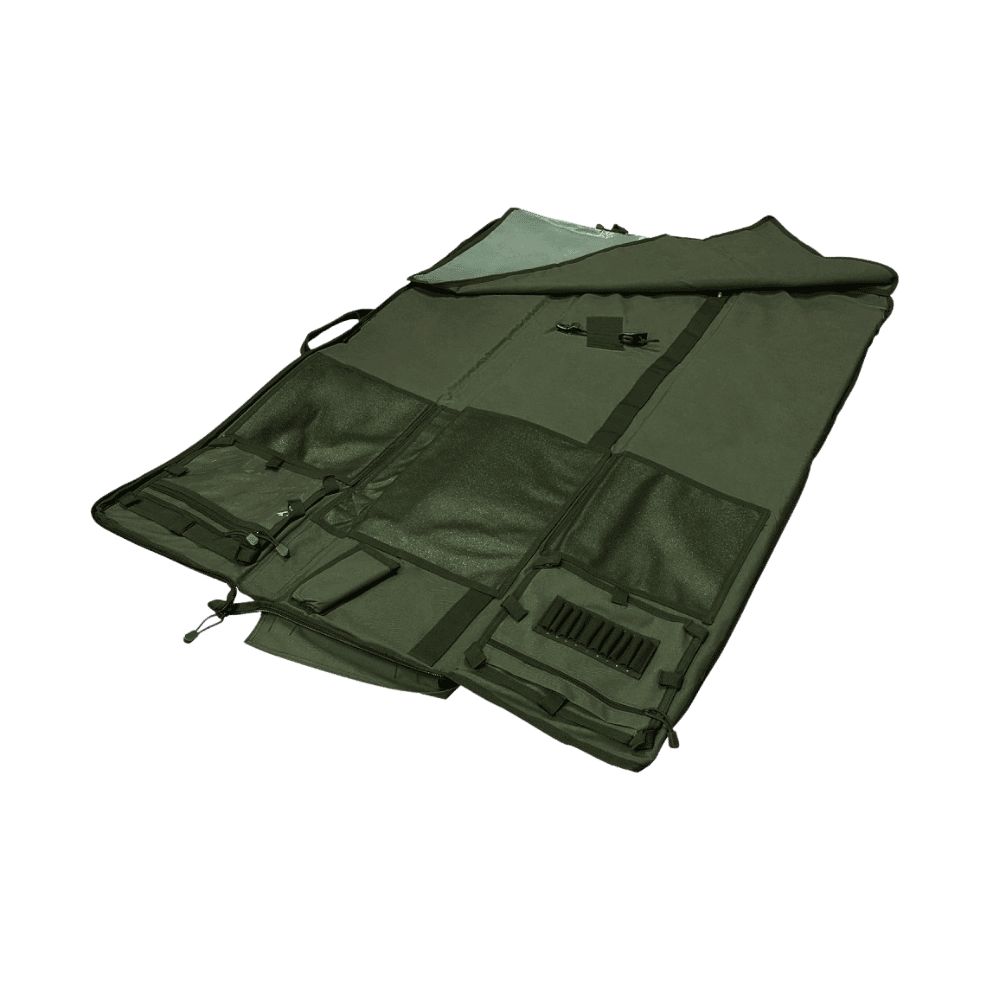 VISM Rifle Case Shooting Mat Black tactical paintball drag bag.